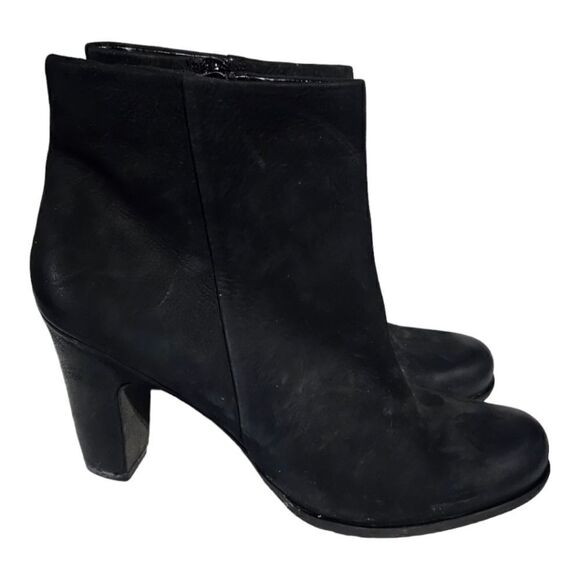 ECCO "Jaffna" Black Leather Ankle Booties- Size Euro 41/10-10.5 - Picture 1 of 7